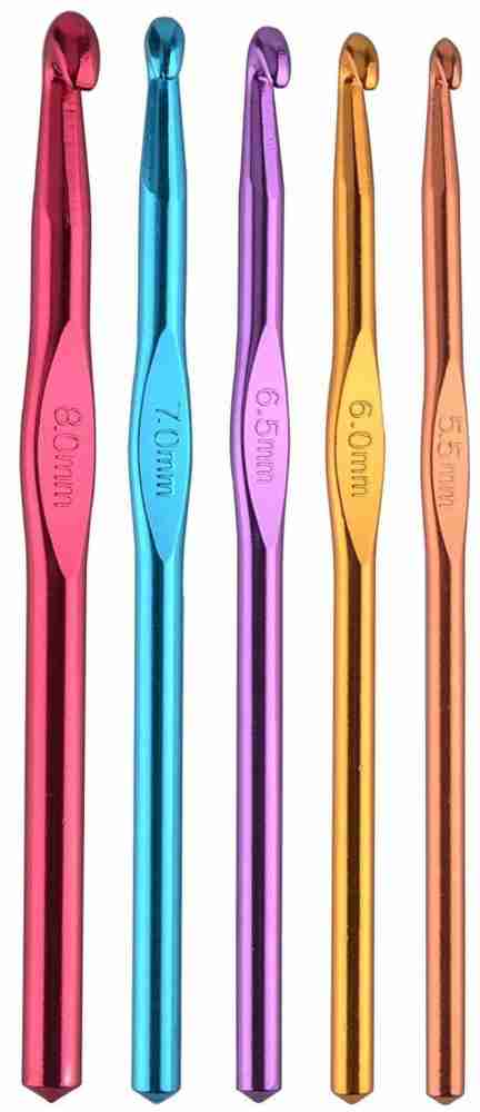 Vardhman Aluminum Multicolor Crochet Hooks 5.50 to 8 mm, pack of 5  knitting, MADE IN INDIA pins Hand Sewing Needle Price in India - Buy  Vardhman Aluminum Multicolor Crochet Hooks 5.50 to 8 mm, pack of 5  knitting, MADE IN INDIA pins Hand Sewing